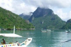 Beautiful rock formations in Palawan